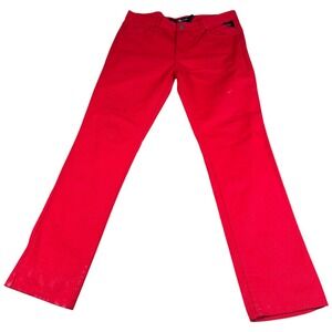 Enyce Authentic Pants Mens 36 Red Canvas Logo Stretch Straight Leg Hip Hop Y2K